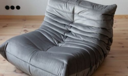 Création fauteuil Togo gris par l'atelier Montpellier